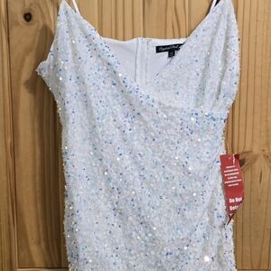 Crystal‎ Doll White Sequin Dress